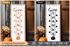 Give Thanks SVG File | Fall Porch Sign | Fall Sign Product Image 2