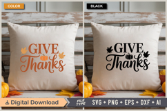 Give Thanks SVG File | Fall SVG | Autumn SVG Product Image 3