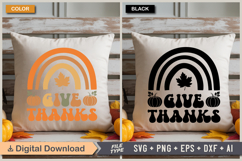 Give Thanks SVG File | Fall Retro SVG Product Image 3
