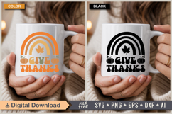 Give Thanks SVG File | Fall Retro SVG Product Image 4