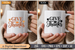 Give Thanks SVG File | Fall SVG | Autumn SVG Product Image 4