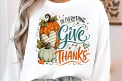 Give Thanks Pumpkin Heart Autumn PNG Sublimation Design Product Image 2