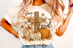 Give Thanks To The Lord PNG, Autumn Png, Thanksgiving, Fall Product Image 1