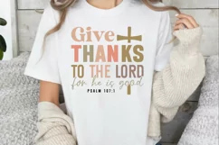 Give thanks to the lord for he is good SVG, Autumn Bible SVG Product Image 3