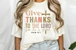 Give thanks to the lord for he is good SVG, Autumn Bible SVG Product Image 2