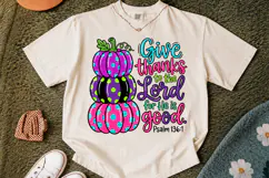 Give Thanks to the Lord PNG, Pumpkin Sublimation PNG Product Image 2