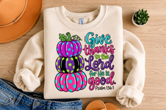 Give Thanks to the Lord PNG, Pumpkin Sublimation PNG Product Image 4
