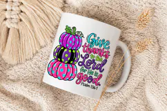 Give Thanks to the Lord PNG, Pumpkin Sublimation PNG Product Image 5