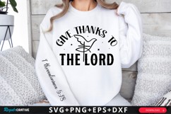 Give Thanks To The Lord Sleeve SVG Design Product Image 1