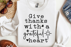Give thanks with a grateful heart SVG, Christian SVG Product Image 1