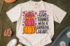Give Thanks With a Grateful Heart PNG, Thanksgiving Design Product Image 2