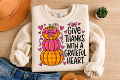 Give Thanks With a Grateful Heart PNG, Thanksgiving Design Product Image 4