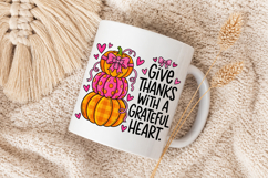 Give Thanks With a Grateful Heart PNG, Thanksgiving Design Product Image 5