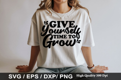 Sarcastic Keychain SVG Design - Give Yourself Time to Grow Product Image 3