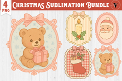 Coquette Christmas Clipart | Retro Christmas png Product Image 4
