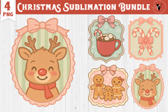 Coquette Christmas Clipart | Retro Christmas png Product Image 6
