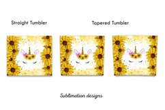 Sunflowers tumbler,Unicorn Tumbler,20 oz skinny tumbler Product Image 3