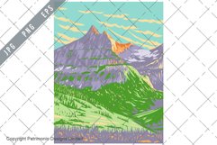 Glacier National Park During Spring in Montana WPA Art Product Image 1