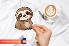 Glad Sloth Sticker, Sloth Lover Sticker, Animal Sticker Product Image 1