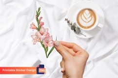 Gladiolus Flower Sticker, Floral Sticker, Flower Art Sticker Product Image 1