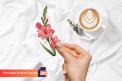 Gladiolus Flower Sticker, Floral Sticker, Flower Art Sticker Product Image 1