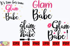 Glam Babe SVG | Glam SVG | Babe SVG | Makeup SVG |Beauty SVG Product Image 2