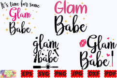 Glam Babe SVG | Glam SVG | Babe SVG | Makeup SVG |Beauty SVG Product Image 3