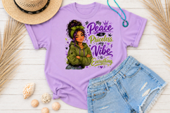Glam Girl Sublimation PNG, Focused On Me Building My Peace Product Image 3