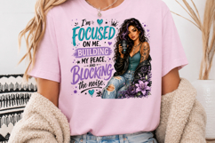 Glam Girl Sublimation PNG, Focused On Me Building My Peace Product Image 4