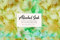 Seamless Alcohol Ink Digital Paper, Turquoise Digital Ink Product Image 1