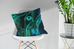Fluid Alcohol Ink, Emerald alcohol ink, Blue ink textures, Product Image 8