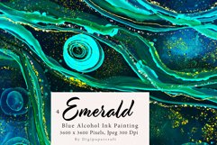 Fluid Alcohol Ink, Emerald alcohol ink, Blue ink textures, Product Image 2