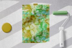 Seamless Alcohol Ink Digital Paper, Turquoise Digital Ink Product Image 4