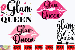 Glam Queen SVG | Glam SVG | Queen SVG | Makeup SVG | Beauty Product Image 3