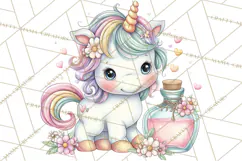 Fashion Glam Unicorn Clip Art for Printables, Unicorn Png Product Image 3