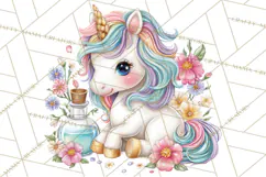 Fashion Glam Unicorn Clip Art for Printables, Unicorn Png Product Image 5