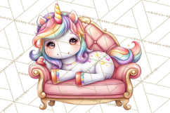 Fashion Glam Unicorn Clip Art for Printables, Unicorn Png Product Image 3