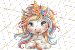 Fashion Glam Unicorn Clip Art for Printables, Unicorn Png Product Image 5