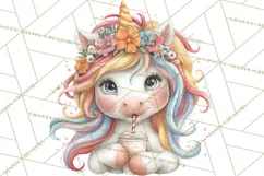 Fashion Glam Unicorn Clip Art for Printables, Unicorn Png Product Image 5