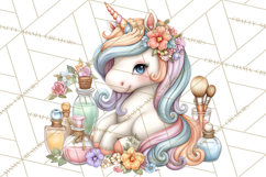 Fashion Glam Unicorn Clip Art for Printables, Unicorn Png Product Image 2