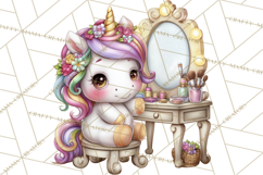 Fashion Glam Unicorn Clip Art for Printables, Unicorn Png Product Image 3