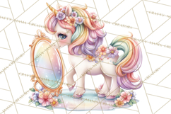 Fashion Glam Unicorn Clip Art for Printables, Unicorn Png Product Image 4