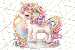 Fashion Glam Unicorn Clip Art for Printables, Unicorn Png Product Image 4