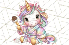 Fashion Glam Unicorn Clip Art for Printables, Unicorn Png Product Image 5
