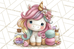 Fashion Glam Unicorn Clip Art for Printables, Unicorn Png Product Image 4