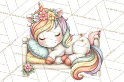 Fashion Glam Unicorn Clip Art for Printables, Unicorn Png Product Image 5