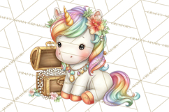 Fashion Glam Unicorn Clip Art for Printables, Unicorn Png Product Image 2