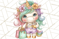 Fashion Glam Unicorn Clip Art for Printables, Unicorn Png Product Image 4