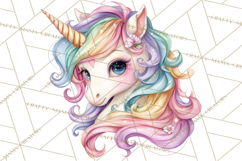 Fashion Glam Unicorn Clip Art for Printables, Unicorn Png Product Image 3