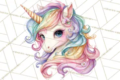 Fashion Glam Unicorn Clip Art for Printables, Unicorn Png Product Image 3